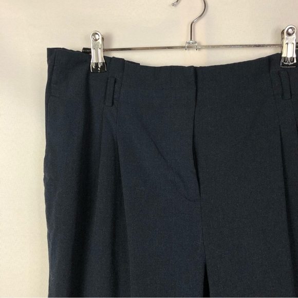 Ann Taylor LOFT Navy Blue High Rise Paperbag Straight Leg Pants L - Picture 3 of 3